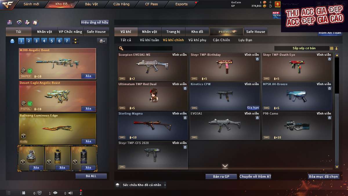 shop acc cf uy tin gia re